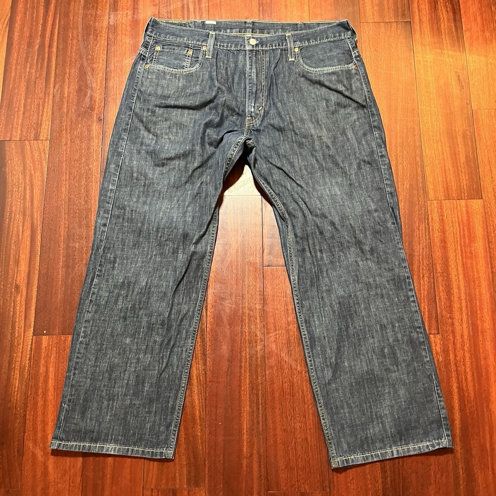Levis Jeans Mens 38x30 569 Loose Straight Dark Wash Baggy Grunge Workwear READ